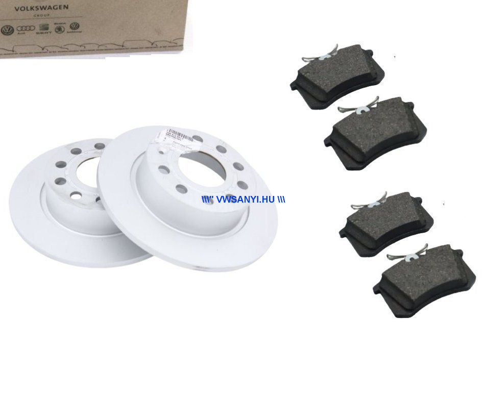 Skoda Octavia III.5E Gyári hátsó fékbetét féktárcsa szett 253x10 mm