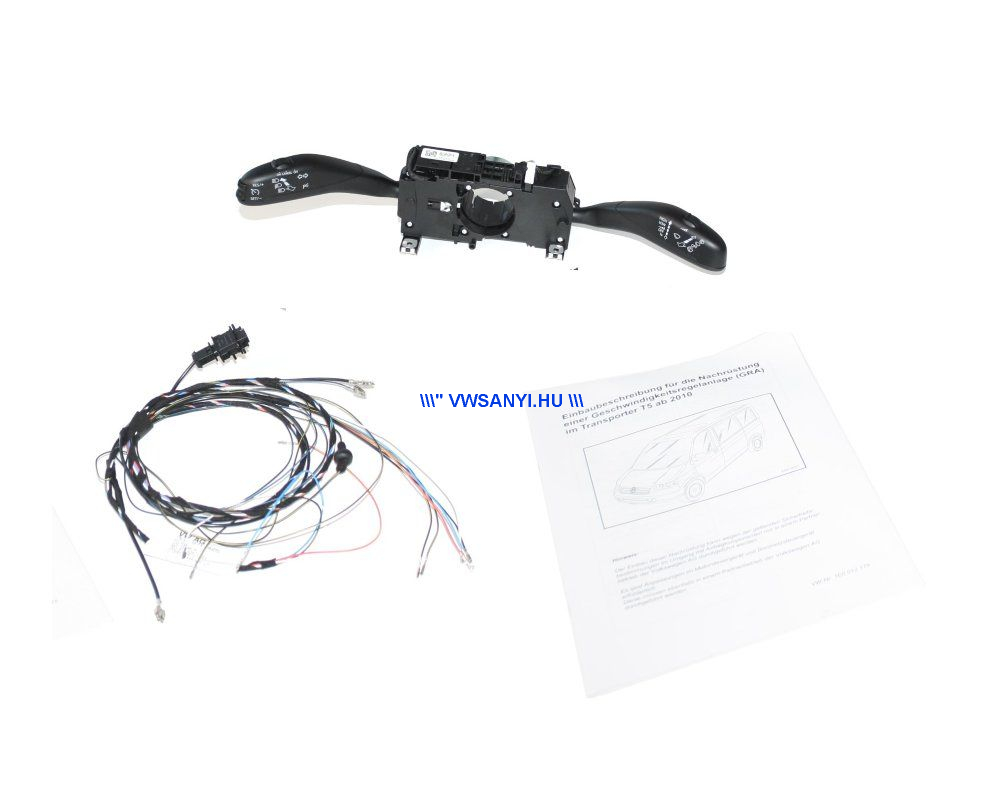 Tempomat gyári beépítő készlet hátul ablaktörlős VW T5 2013.11 től 