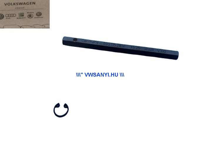 Gyári original olajpumpa meghajtó tengely + biztosító gyűrű 20 CRTDI 77mm