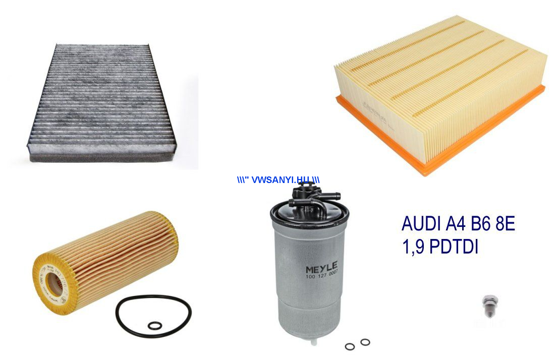 4 db os olajcsere szürőszett Audi A4 B6 8E 4 db os olajcsere szürőszett Audi A4 B6 8E