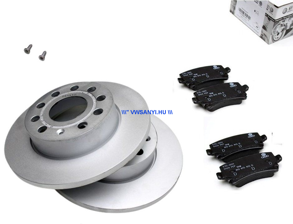 Gyári original hátsó féktárcsa + fékbetét készlet Golf 5 , Octavia II.,Touran 256x12 mm